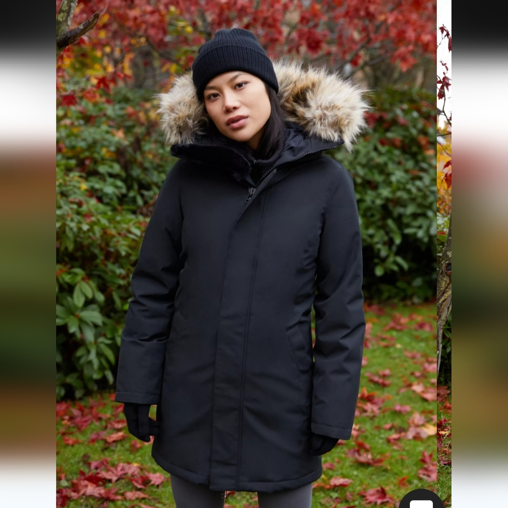TNA | Black goose down Haven parka / winter coat